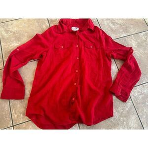 Cotton On Australia S Red Lightweight Button Blouse